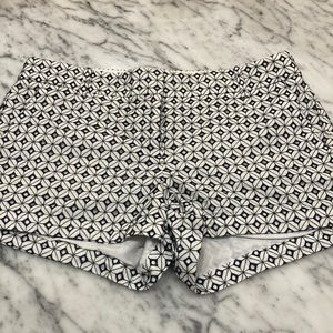 J. Crew black pattern shorts